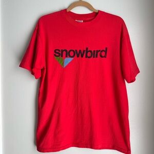 Snow bird Hanes Vibrant Red Beefy-T Shirt